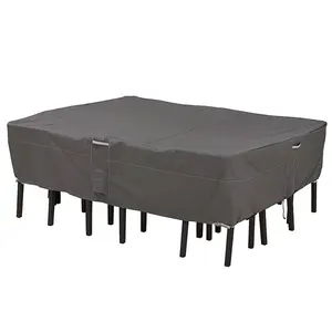Housse de meubles d'extérieur pour Patio Oxford 210D, robuste, rectangulaire, ensemble Table et chaise de jardin