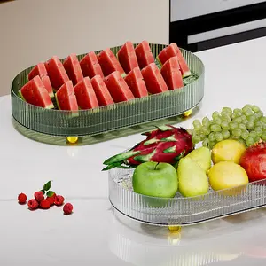 Supplier New Brand Cup Drain Tray Household Rectangular Tea Tray Fruit Tray Plastic Layered Drain Water Cup Holder
