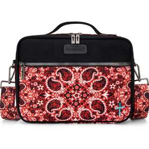 Muestra gratuita: Funda para Biblia de dos compartimentos para mujer, estuche grande para Biblia con correa para el hombro y asas, bolsa para transportar la Biblia - Product Image 1