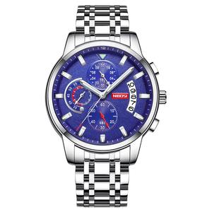 Drioshipping 2358 Reloj de pulsera analógico de cuarzo de acero inoxidable para hombre, banda de lujo de negocios personalizada, aleación deportiva de cristal de 43mm, moda - Product Image 2
