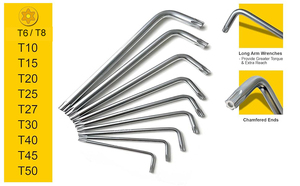 Clé Torx de sécurité de type L avec trou, clé étoile anti-effraction 45 #    Clé Allen Torx antivol en acier, outil manuel - Product Image 5