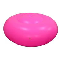 Cojín de agua redondo inflable Rosa Sexy, cama de PVC personalizada para piscina