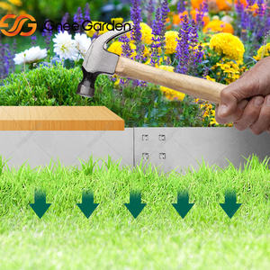 Bordure de pelouse galvanisée argentée-Bordure de jardin en métal robuste - Product Image 1