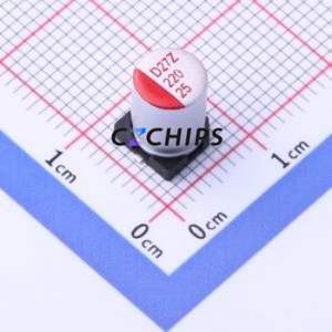 Condensateur solide SMD SVZ1EM221E09E00RAXXX, D6.3xL9mm (Capacité : 220uF) (Précision : 20%) Tension nominale : 25V - Product Image 1