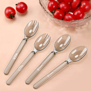 Juego de Cubiertos Desechables de Plástico Negro para Bodas, Cuchillo, Tenedor y Cuchara Envasados Individualmente, Aptos para Alimentos, Utensilios de Lujo para Llevar - Product Image 6