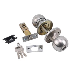 <strong>Knob</strong> With Key for Bedrooms Living Rooms Bathrooms Stainless Round <strong>Door</strong> <strong>Knobs</strong> Rotation Lock Handle Stainless Steel <strong>Door</strong> - Product Image 3