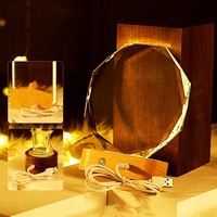 Nouveau Trophée LED en Cristal, Plaque Lumineuse en Bois, Récompense d'Autorisation d'Agent, Panneau de Franchise Haut de Gamme, Cérémonie de Remise des Prix, Vente Flash