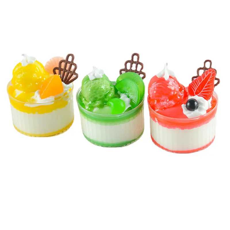 Wangdun stéréo simulation cupcake dessert tasse modèle fête décoration Place nourriture réfrigérateur autocollants tirer photo propminiatures