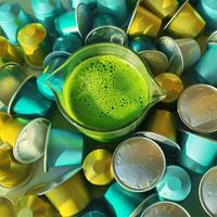 Capsules de thé vert matcha de qualité supérieure en gros, dosettes de matcha pour machine à café à capsules