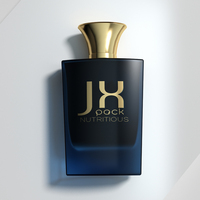 Flacon pulvérisateur cosmétique unique haut de gamme 50ml 100ml, dégradé noir, flacon de parfum en verre vide pour hommes avec bouchon en aluminium