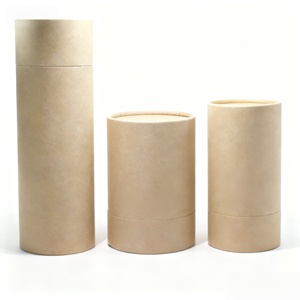 Emballage cosmétique moderne et écologique, tube en carton personnalisé imprimé, emballage de boîte cylindrique pour bougies - Product Image 2