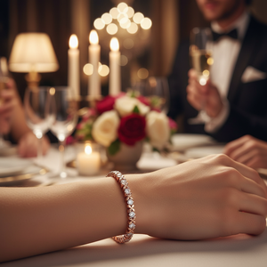 2.50TCW Round Brilliant Cut Real Diamond Tennis Bracelet 10K <b>Rose</b> <b>Gold</b> 7 Inches Women's Excellent Premium <b>Bangle</b> - Product Image 3