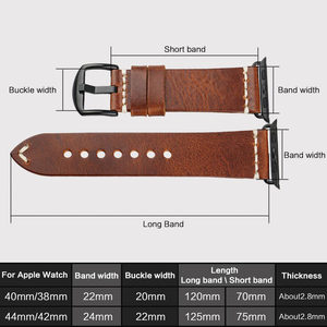 Pour TengYue Bande de Montre D'<span class=keywords><strong>apple</strong></span> Huile Cire Cuir iWatch Bande Sangle Compatible <span class=keywords><strong>l</strong></span>'<span class=keywords><strong>apple</strong></span> <span class=keywords><strong>Watch</strong></span> Series 5 4 <span class=keywords><strong>3</strong></span> 2 1 - Product Image 4