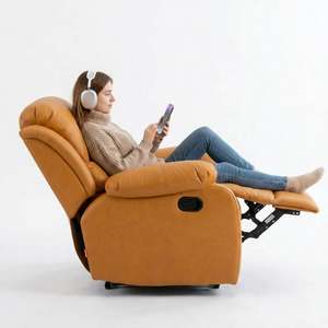 Fauteuil inclinable en cuir véritable moderne et simple, fauteuil inclinable de haute qualité pour une seule personne, fauteuil inclinable électrique personnalisé - Product Image 4