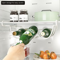 Étagère à Bouteilles Simple Niveau en Acier Carbone Durable, Multifonctionnelle pour Boissons, Vin et Bière, Gain de Place, Support de Rangement