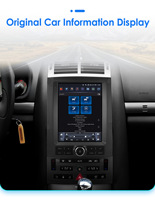 Autoradio Android CARUPEZ 9,7 pouces pour Peugeot 407 2004-2011 7862S 8 cœurs, style Tesla vertical, navigation, caméra de recul, GPS