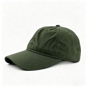 Casquette de baseball unisexe sportive et tendance, couleur unie, 6 panneaux, été, douce, séchage rapide, coton, visière incurvée, 3D, en promotion - Product Image 1