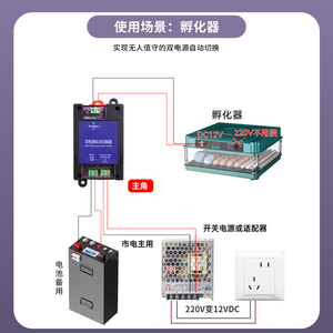 Commutateur automatique double alimentation DC-DC 5V-60V, modèle universel avec indicateur LED et protection contre les surcharges pour alimentation électrique - Product Image 5