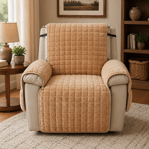 Custom Recliner Chair Cover Plush Quilted Furniture Protector with Armrest Pockets for Living Room Sofa Cover - Product Image 1