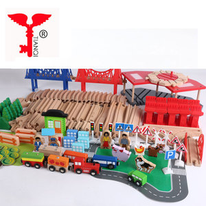 Offre Spéciale produits 140 pièces Hêtre Animal <span class=keywords><strong>de</strong></span> Ferme Rails Magnétique Train ensemble <span class=keywords><strong>de</strong></span> train en bois <span class=keywords><strong>de</strong></span> <span class=keywords><strong>Chemin</strong></span> - Product Image 5