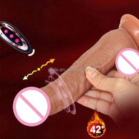 Realistischer Stoß-Dildo Vibrator 7,87 Zoll Vibrierende Dildos mit Heizfunktion für Anale und Klitorale G-Punkt-Stimulation Erotikspielzeug für Frauen
