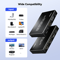 Conmutador HDMI 4 en 1, Entrada HDMI DP USB C, Caja Conmutadora de Video 4K 60Hz con Control Remoto IR para Computadora Portátil, PC, Consola de Juegos, Monitor