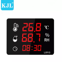 Compteur de température ambiante thermomètre numérique avec humidité murale et debout double usage écran LED horloge murale alarme de Sauna