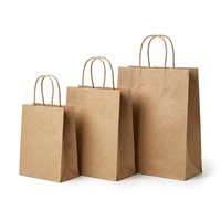Sac alimentaire personnalisé en papier kraft SOS marron pour emporter, emballage avec logo imprimé, vente en gros en vrac
