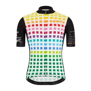 Camiseta de Ciclismo al Por Mayor para Hombre, Personalizada, con Cuello Alto, de Poliéster/Algodón, 220g, Manga Corta, para Bicicleta de Montaña, MTB - Product Image 1