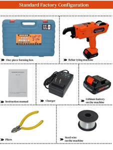 Pistolet à lier les barres d'armature professionnel haute vitesse : attache rapide en 0,8 seconde, large plage de 8 à 34 mm, adapté aux projets de construction - Product Image 2