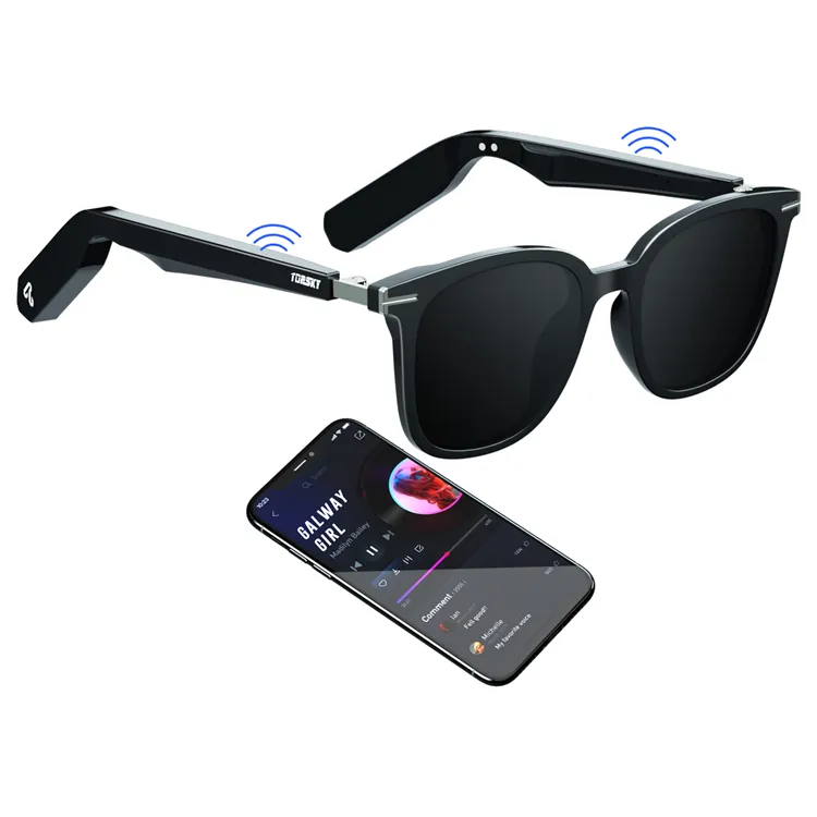 Gafas Kenbo, nueva moda, auriculares de conducción ósea, lentes inteligentes Táctiles con marco TR90, gafas de sol inalámbricas, auriculares