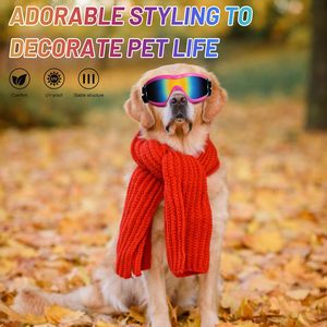 Chuuyu แว่น<span class=keywords><strong>ตา</strong></span>กันลมสำหรับสุนัขแว่นกันแดดสำหรับสุนัขพร้อมสายรัดยืดหยุ่นแว่น<span class=keywords><strong>ตา</strong></span>สำหรับสัตว์เลี้ยงแว่นตากันลม UV และหมอก - Product Image 2