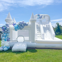 Equipo de Diversión Inflable, Castillo Inflable Blanco para Niños, Tobogán Inflable, Castillo de Aire Pequeño para Interiores, Venta al por Mayor de Fábrica