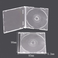 SUNSHINE Vente en gros Étuis transparents pour CD/DVD de 8 cm, mini-étuis colorés pour CD, boîtes minces en plastique pour DVD, étuis de rangement pour films et supports multimédias