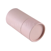 Logo personnalisé haut de gamme 50ml 100ml rose mat bouteille de parfum carton boîte ronde emballage boîte de parfum cylindrique