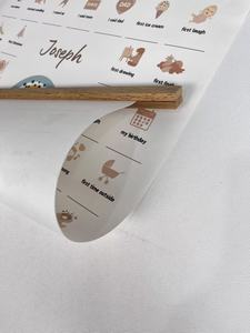 Poster personnalisé de haute qualité pour la fête prénatale, cadeau pour les nouveaux parents, « <span class=keywords><strong>Mes</strong></span> premières <span class=keywords><strong>fois</strong></span> », avec support en bois, livraison directe - Product Image 4