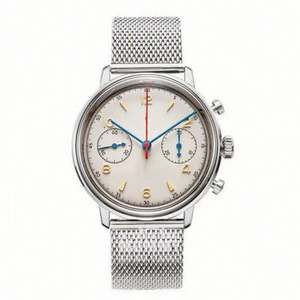 Reloj Cronógrafo de Cuarzo para Hombre, Estilo Piloto Clásico, Reloj de Pulsera Vintage con Diseño de Aviación, Correa de Cuero, Resistente al Agua, Lujoso y Ejecutivo - Product Image 5