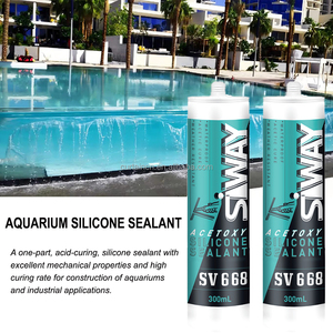 Scellant en silicone acétique SIWAY, adhésif pour grand aquarium, étanchéité pour la fixation et la construction d'aquariums - Product Image 4