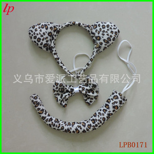 Ensemble trois pièces chat noir, bandeau, nœud papillon, queue pour femme, costume d'Halloween LPB0227 - Product Image 3