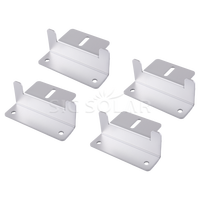 Kits de montage de panneaux photovoltaïques noirs et argentés, supports en Z pour système de camping-car et bateau