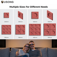 Module acoustique en feutre auto-adhésif en fibre de polyester double couche haute densité pour hôtel, école, panneau acoustique pour animaux de compagnie