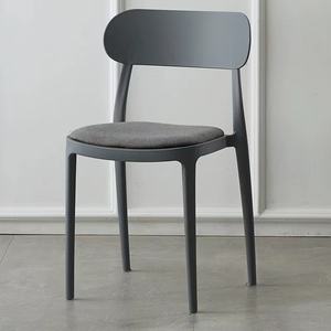 Silla de Diseño Moderno y Minimalista al por Mayor, Silla de Comedor de Plástico Colorida Apilable sin Brazos con Cojín de PP Simple para Cafetería, Parque, Hospital - Product Image 6