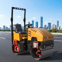 Livraison Gratuite - Nouveau Compacteur Routier Vibratoire à Double Tambour 1,0 Tonne pour Asphalte - Garantie 1 An