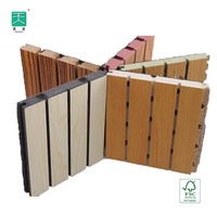 TianGe Langue verticale et studio d'enregistrement insonorisant en Mdf à rainure en V Panneaux acoustiques en bois insonorisé avec feutre