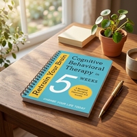 Cahier de travail de thérapie cognitive comportementale ZS sur 5 semaines, reliure spirale, impression numérique, rééduquez votre cerveau, gérez la dépression et l'anxiété