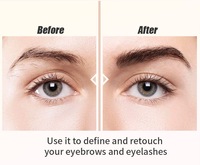 Pinceau à sourcils plat fin synthétique à double extrémité beauté personnalisé Spoolie de cils séparateur de cils poignée de peigne à sourcils crayon à sourcils usagé
