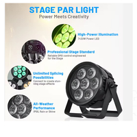 Luz LED Inteligente IP65 para Escenarios Exteriores, Luz DJ para Bodas, 7*20W RGBW/RGBWA/RGBWA+UV, Resistente al Agua, con Conectores