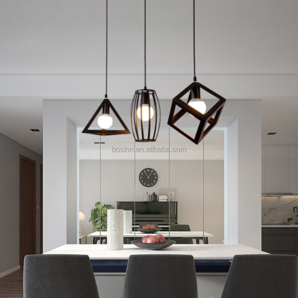 iDEGU 2 Pezzi Lampade a Sospensione Industriale Design Edison Lampada da Soffitto E27 Lampadario a Sospensione Retro in Metallo per Sala da Pranzo Cucina Soggiorno, 22 cm (2x Bronzo