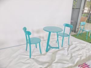 हल्के मजबूत 3 पीसी लोहे के बिस्ट्रो सेट आउटडोर डाइनिंग सेट प्रीमियम पैटिको फर्नीचर कारखाने की कीमत बड़ी पदोन्नति - Product Image 5