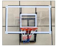 Cadre de planche de basket-ball trempé mural extérieur ou intérieur adulte norme nationale cerceaux de basket-ball planches transparentes